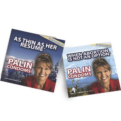 Click to get Sarah Palin Condom Set