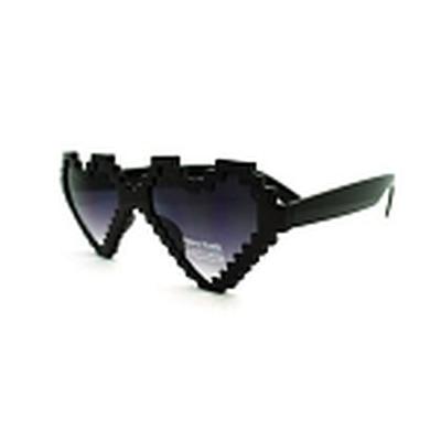 Click to get Pixel Heart Glasses Black