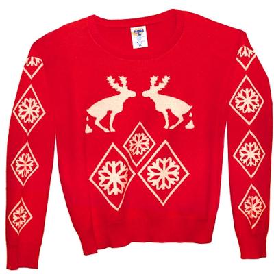 Click to get Knit Ugly Holiday Sweater Pooping Moose